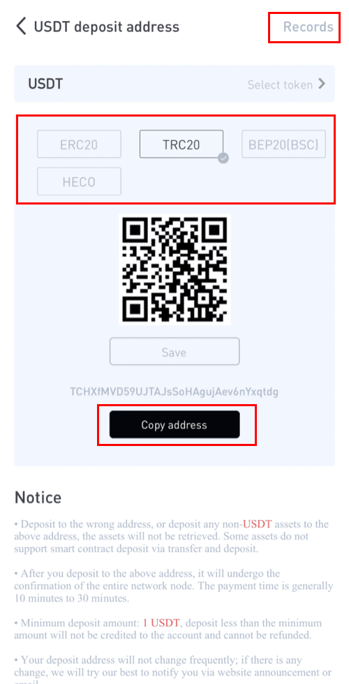 deposit crypto