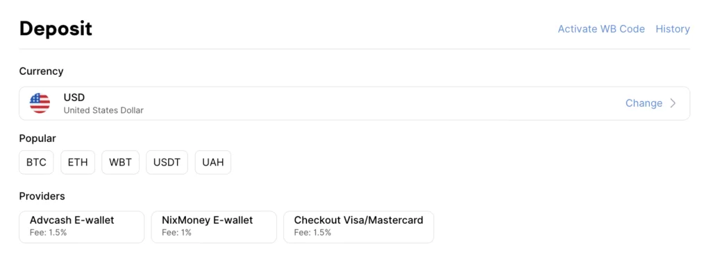 whitebit deposit