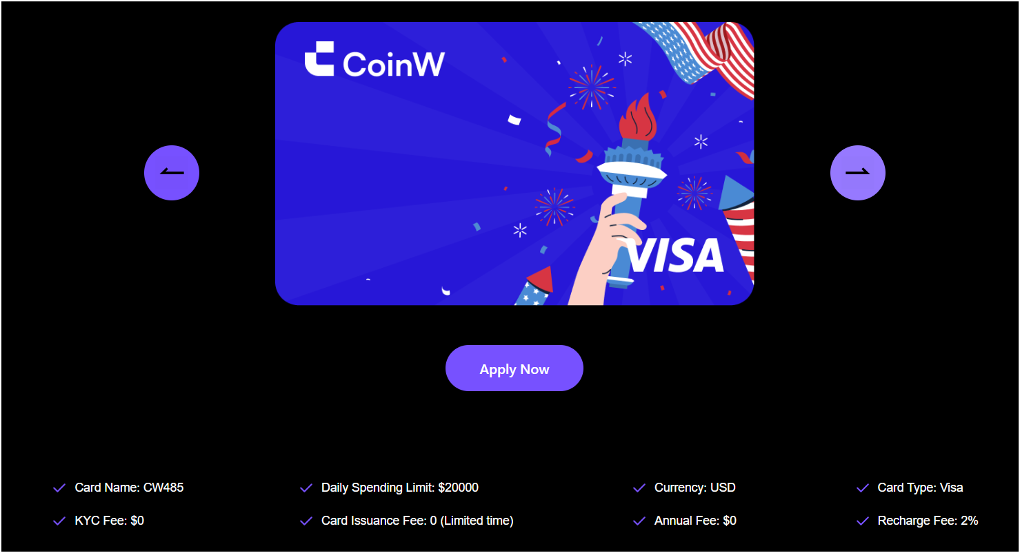 CoinW card review