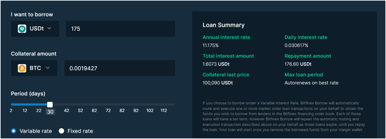 borrowing USDT